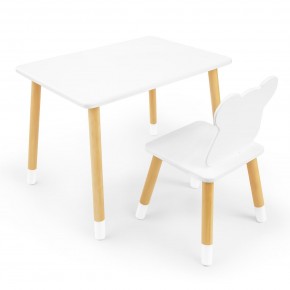 Детский комплект стол и стул «Мишка» Rolti Baby (белый/береза, массив березы/мдф) в Тарко-Сале - tarko-sale.mebel24.online | фото