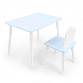 Детский комплект стол и стул «Облачко» Rolti Baby  (голубая столешница/голубое сиденье/белые ножки) в Тарко-Сале - tarko-sale.mebel24.online | фото