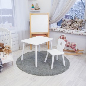 Детский комплект стол и стул «Звезда» Rolti Baby (белый/белый, массив березы/мдф) в Тарко-Сале - tarko-sale.mebel24.online | фото 2