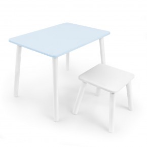 Детский комплект стол и табурет Rolti Baby (голубая столешница/белое сиденье/белые ножки) в Тарко-Сале - tarko-sale.mebel24.online | фото 1
