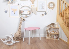 Детский стол Rolti Baby «Облачко»  (розовый/белый, массив березы/мдф) в Тарко-Сале - tarko-sale.mebel24.online | фото