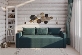 Диван-кровать Вало сине-зелёный, ткань рогожка в Тарко-Сале - tarko-sale.mebel24.online | фото 2