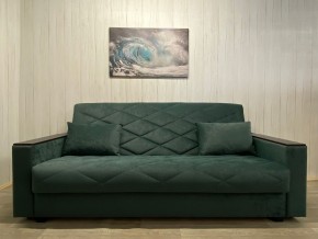 Диван Престиж-15 (НПБ+МДФ) велюр Sensey bottle green в Тарко-Сале - tarko-sale.mebel24.online | фото 2