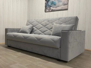 Диван Престиж-15 (НПБ+МДФ) велюр Sensey silver в Тарко-Сале - tarko-sale.mebel24.online | фото