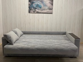 Диван Престиж-15 (НПБ+МДФ) велюр Sensey silver в Тарко-Сале - tarko-sale.mebel24.online | фото 3