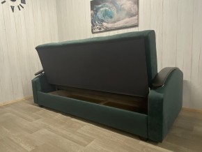 Диван Престиж-16 (НПБ+МДФ) велюр Sensey bottle green в Тарко-Сале - tarko-sale.mebel24.online | фото 2