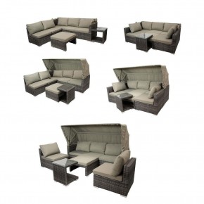 Диван-трансформер из искусственного ротанга AFM-320G Grey в Тарко-Сале - tarko-sale.mebel24.online | фото 3