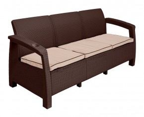 Диван Yalta Premium Sofa 3 Set (Ялта) шоколадный (+подушки под спину) в Тарко-Сале - tarko-sale.mebel24.online | фото 2