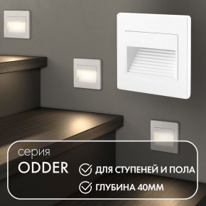 DK3050-WH Светильник встраиваемый в стену, IP 20, LED 3000, 1 Вт, белый, пластик в Тарко-Сале - tarko-sale.mebel24.online | фото 5