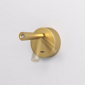 DK5072-SB Бра SHINE WALL со светодиодом, D104*H68, IP20, 3000К, 3W, RA?90, сатинированная латунь, алюминий в Тарко-Сале - tarko-sale.mebel24.online | фото 3