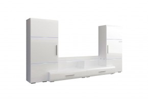 ДОМИНО Гостиная модульная (белый/белый глянец) в Тарко-Сале - tarko-sale.mebel24.online | фото 4