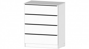 ЭЛЕГАНТ Комод 4 ящика (белый) в Тарко-Сале - tarko-sale.mebel24.online | фото
