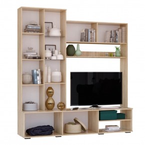 ФЛАЙ Центральная секция ЦС-01 (дуб сонома/белый) в Тарко-Сале - tarko-sale.mebel24.online | фото 3