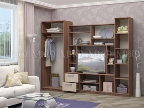 ФЛОРА Стенка (без зеркал) ЛДСП (дуб крафт белый) в Тарко-Сале - tarko-sale.mebel24.online | фото 2