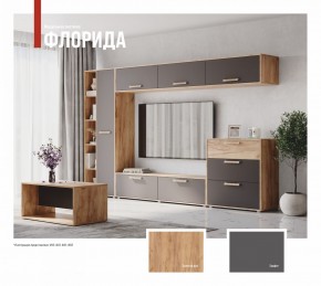 ФЛОРИДА Гостиная (модульная) дуб золотой/графит в Тарко-Сале - tarko-sale.mebel24.online | фото