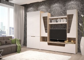 Гостиная АНТАЛИЯ (модульная) Сонома/Белый софт в Тарко-Сале - tarko-sale.mebel24.online | фото