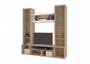 Гостиная АНТАЛИЯ (модульная) Сонома/Белый софт в Тарко-Сале - tarko-sale.mebel24.online | фото 3