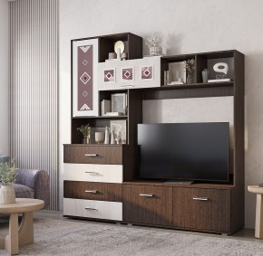 Гостиная Белла (модульная) венге/ясень белый в Тарко-Сале - tarko-sale.mebel24.online | фото 16