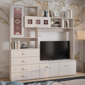 Гостиная Белла центральная секция (ясень белый) в Тарко-Сале - tarko-sale.mebel24.online | фото 3
