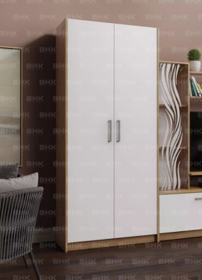 ДАРЬЯ Шкаф (Дуб Вотан/Белый глянец) гостиная в Тарко-Сале - tarko-sale.mebel24.online | фото 2