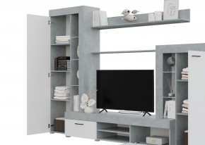 Гостиная Дельта (Бетон/Белый) в Тарко-Сале - tarko-sale.mebel24.online | фото 2