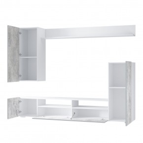 Гостиная Диаманд (белый/цемент светлый) в Тарко-Сале - tarko-sale.mebel24.online | фото 3
