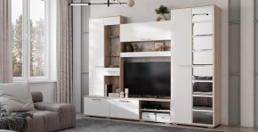 Гостиная Флай (ЦС-01/ШК-04) дуб сонома/белый в Тарко-Сале - tarko-sale.mebel24.online | фото