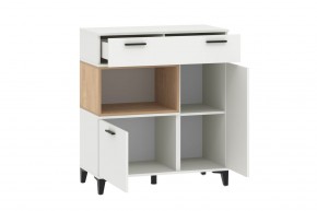 Гостиная "Bergen" (модульная) Белый /Дуб бунратти в Тарко-Сале - tarko-sale.mebel24.online | фото 9