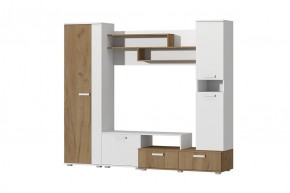 Гостиная Юна (Белый текстурный/Дуб крафт золотой) в Тарко-Сале - tarko-sale.mebel24.online | фото