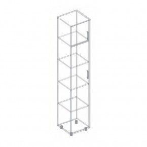 ГРАФ Пенал 1-ств. с антресолью ЛЕВЫЙ (перламутр) в Тарко-Сале - tarko-sale.mebel24.online | фото 2