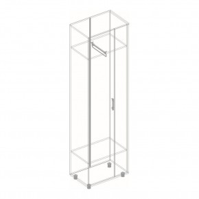 ГРАФ Шкаф  2-х створчатый для одежды (темно серый) в Тарко-Сале - tarko-sale.mebel24.online | фото 2