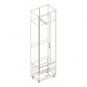 ГРАФ Шкаф 2-х створчатый с 2 ящиками (темно серый) в Тарко-Сале - tarko-sale.mebel24.online | фото 2