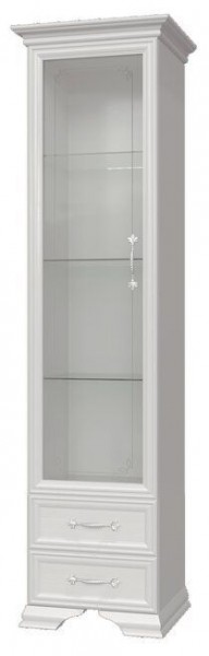 ГРАЦИЯ Шкаф с витриной 1дв. 1стек. полки ЛДСП в Тарко-Сале - tarko-sale.mebel24.online | фото