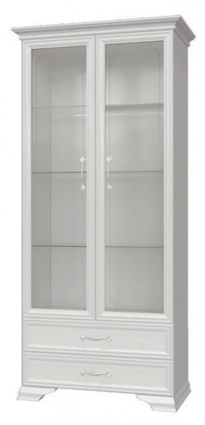 ГРАЦИЯ Шкаф с витриной 2дв. 2стек. полки ЛДСП в Тарко-Сале - tarko-sale.mebel24.online | фото