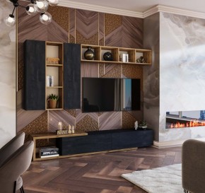 ХЛОЯ Гостиная (Дуб Вотан/Обсидиан) модульная в Тарко-Сале - tarko-sale.mebel24.online | фото 11