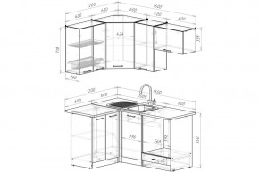 ЖАСМИН Кухонный гарнитур Мега Прайм (1200*1600 мм) в Тарко-Сале - tarko-sale.mebel24.online | фото 2