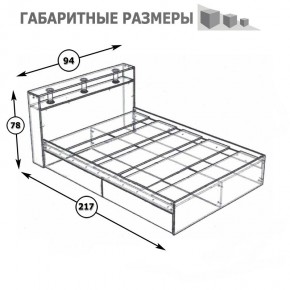 Камелия Кровать 0900, цвет венге/дуб лоредо, ШхГхВ 93,5х217х78,2 см., сп.м. 900х2000 мм., без матраса, основание есть в Тарко-Сале - tarko-sale.mebel24.online | фото 4