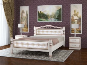 КАРИНА-11 Кровать из массива 1400 (Дуб Молочный/Светлая) в Тарко-Сале - tarko-sale.mebel24.online | фото
