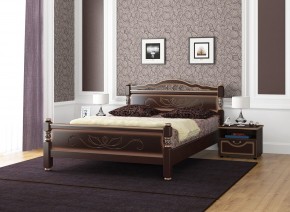 КАРИНА-5 Кровать из массива 1400 (Темный орех) в Тарко-Сале - tarko-sale.mebel24.online | фото