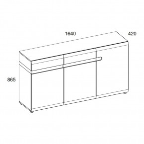 Комод 3D-2S/TYP 40, LINATE ,цвет белый/сонома трюфель в Тарко-Сале - tarko-sale.mebel24.online | фото 2