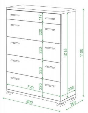 Комод Домино нельсон КМ-1 в Тарко-Сале - tarko-sale.mebel24.online | фото 2