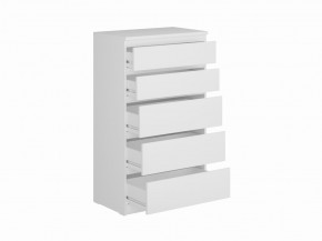 Комод КАСТОР с пятью ящиками, цвет белый в Тарко-Сале - tarko-sale.mebel24.online | фото 2