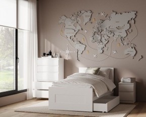 Комод КАСТОР с пятью ящиками, цвет белый в Тарко-Сале - tarko-sale.mebel24.online | фото 3