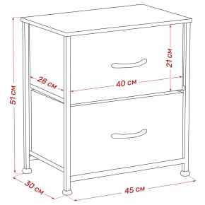 Комод Leset Линкс 2 ящ. (к/з), Каркас Белый, ящики Белые в Тарко-Сале - tarko-sale.mebel24.online | фото 8