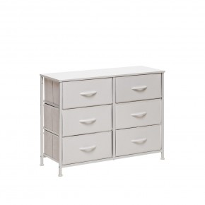 Комод Leset Линкс 6 ящ. (к/з), Каркас Белый, ящики Белые в Тарко-Сале - tarko-sale.mebel24.online | фото 3