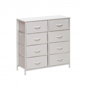 Комод Leset Линкс 8 ящ. (к/з), Каркас Белый, ящики Белые в Тарко-Сале - tarko-sale.mebel24.online | фото 3