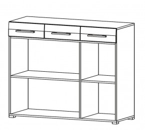 Комод НЕНСИ (Крафт золотой/Белый глянец) в Тарко-Сале - tarko-sale.mebel24.online | фото 2