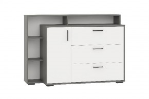 Комод с дверкой и тремя ящиками (графит/белый) в Тарко-Сале - tarko-sale.mebel24.online | фото 1