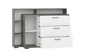 Комод с дверкой и тремя ящиками (графит/белый) в Тарко-Сале - tarko-sale.mebel24.online | фото 2