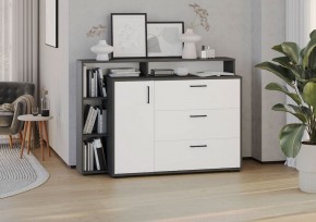 Комод с дверкой и тремя ящиками (графит/белый) в Тарко-Сале - tarko-sale.mebel24.online | фото 3